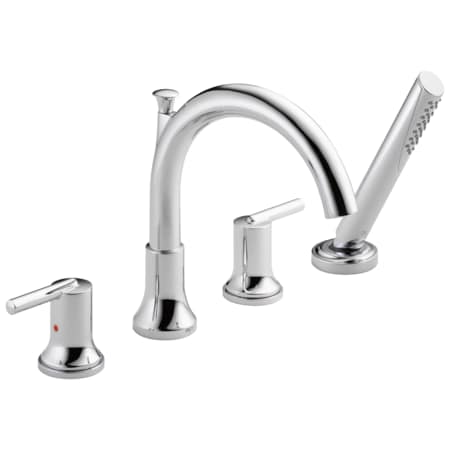 Delta 4-hole 8-16" installation Hole Deck-Mount with Diverter Tub Filler Faucet, Chrome T4759